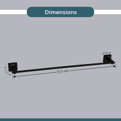 Stainless Steel Black Matt Towel Rod/Stand for Bathroom (61X7X4.6 CM)