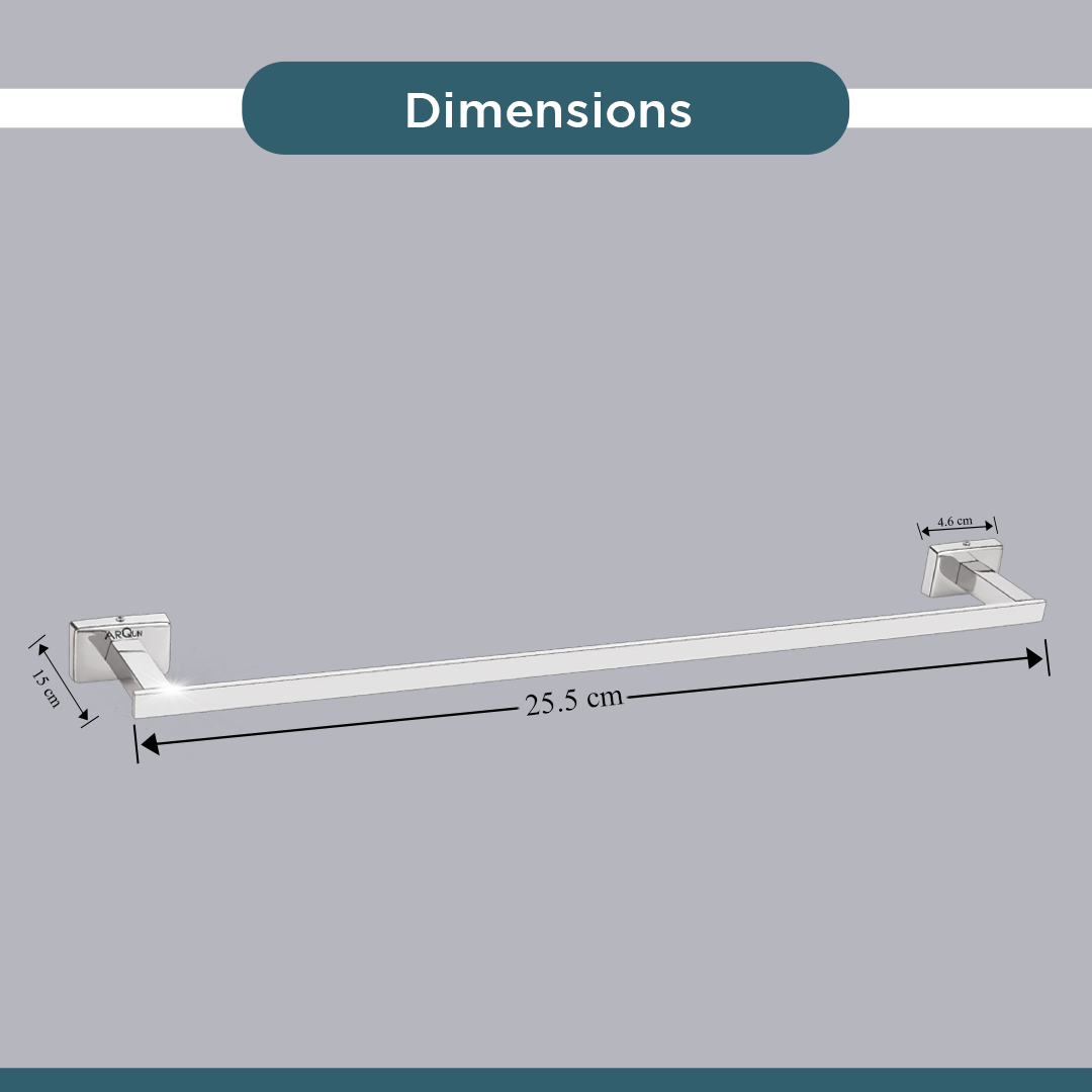 Stainless Steel Chrome Towel Rod for Bathroom (61X7.2X3.6 CM)