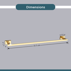 Arquin Stainless Steel Gold Towel Rod/Stand for Bathroom (61X7.2X3.6 CM)