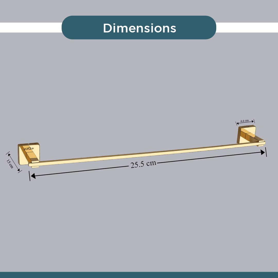 Stainless Steel Gold Towel Rod/Stand for Bathroom (61X7X4.6 CM)