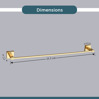 Stainless Steel Gold Towel Rod/Stand for Bathroom (61X7X4.6 CM)