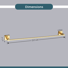Arquin Stainless Steel Gold Towel Rod/Stand for Bathroom (61X7X4.6 CM)