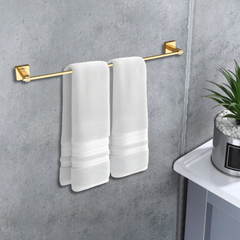 Arquin Stainless Steel Gold Towel Rod/Stand for Bathroom (61X7X4.6 CM)