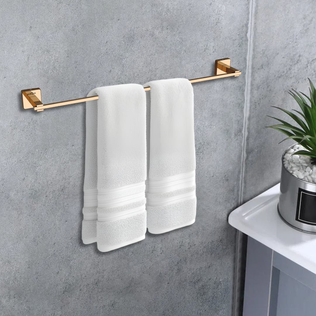 Stainless Steel Rose Gold Towel Rod/Stand for Bathroom (61X7X4.6 CM)
