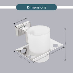 Arquin Stainless Steel Chrome Tumbler Holder for Bathroom (12.4X12.3X9.5 CM)