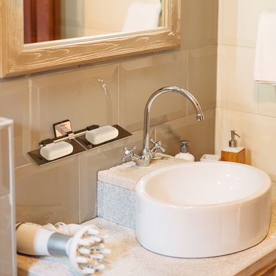 Stainless Steel Rose Gold Twin Soap Dish for Bathroom (25.3X15X4.6 CM)