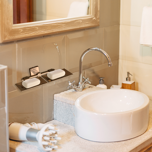 Arquin Stainless Steel Rose Gold Twin Soap Dish for Bathroom (25.3X15X4.6 CM)