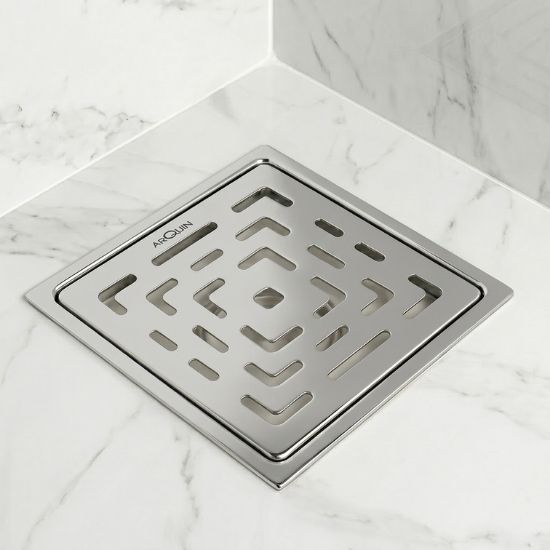 Square Floor Drainer 304 SS Grade Without Cockroach Trap (6x6 Inch)