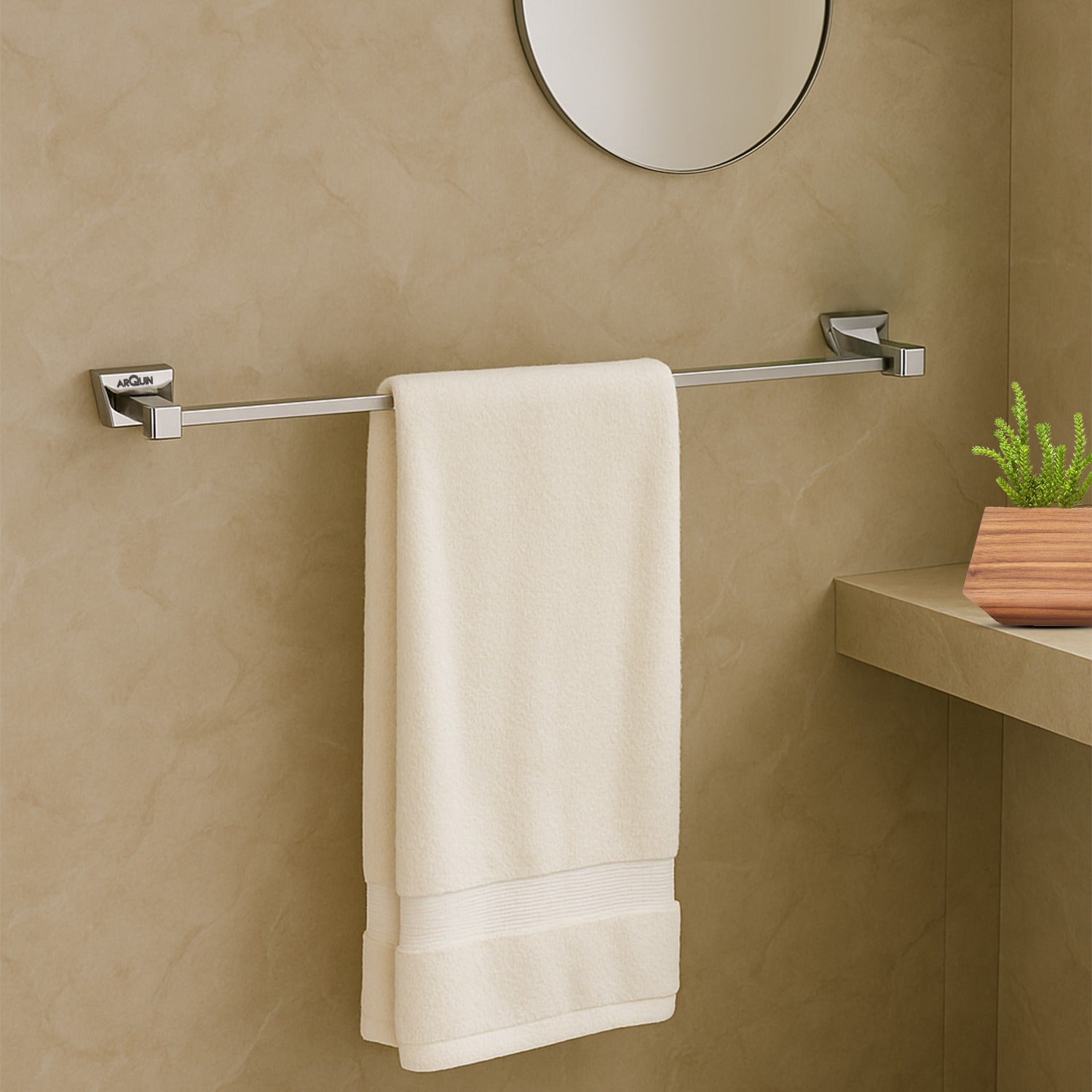 Heavy Grade Stainless Steel Towel Rod Hanger | Towel Holder for Bathroom