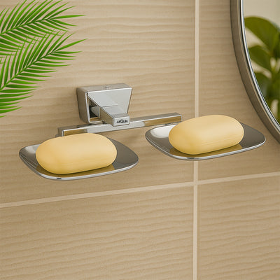 Heavy Grade Twin Soap Dish Holder for Bathroom