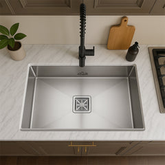 32x20x10 Inch 304 Grade Handmade Single Bowl Kitchen Sink Stainless Steel