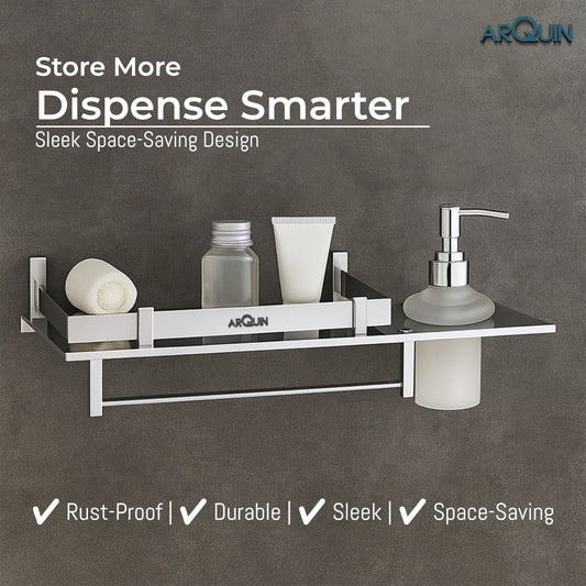 ARQUIN 3 in 1 Bathroom Shelves | 304 Grade Stainless Steel