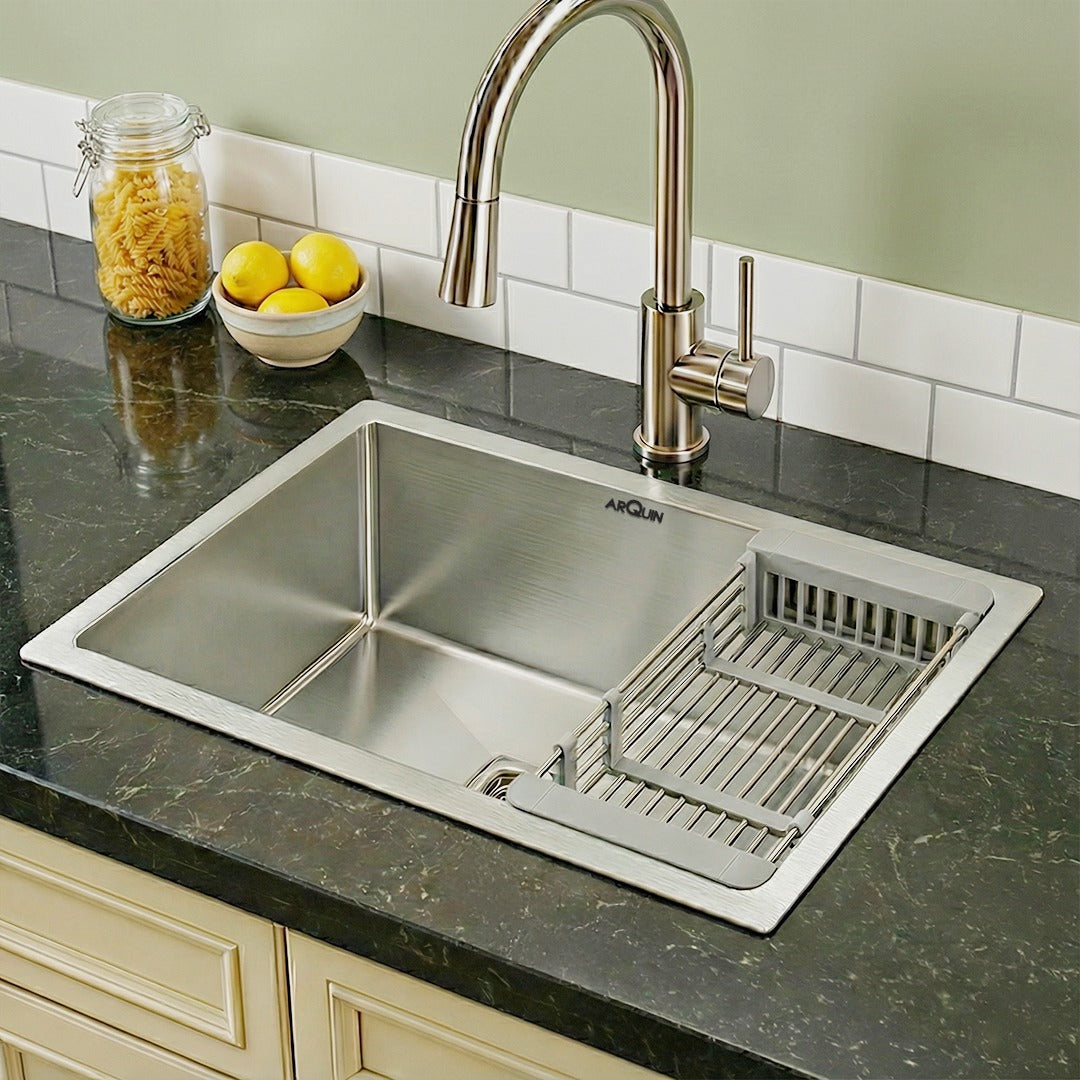 22x18x10 Inch Heavy Grade Handmade Single Bowl Kitchen Sink