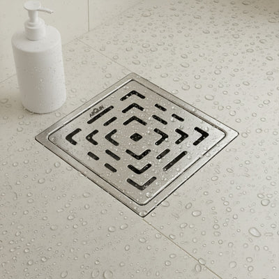 Square Floor Drainer 304 SS Grade Without Cockroach Trap (5X5 Inch)