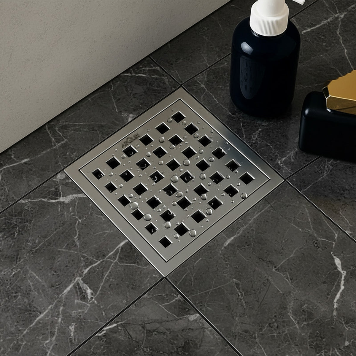 Square Floor Drainer 304 SS Grade Without Cockroach Trap (5X5 Inch)