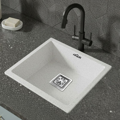 18x16x9 Inch Sand Pluto Quartz Single Bowl Kitchen Sink