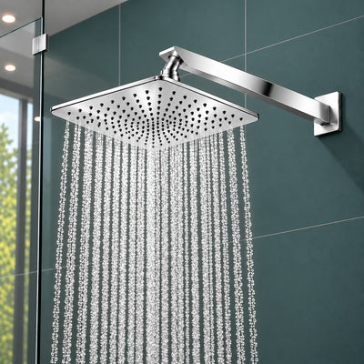 Rain Shower Head without Arm 304 Stainless Steel Overhead Shower 8x8 Inch (SOFT)