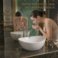 ARQUIN Wash Basin for Bathroom Tabletop | Ceramic Glossy Rectangular Countertop Vessel Sink |TOTO