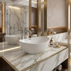 ARQUIN Wash Basin for Bathroom Tabletop | Ceramic Glossy Rectangular Countertop Vessel Sink |TOTO