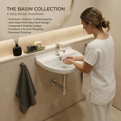 Platinum Ceramic Wall Hung Washbasin MARCO