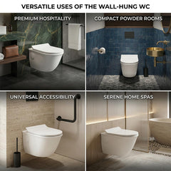 Platinum Ceramic Wall Hung Western Commade (NIKE-Rimless)