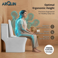 One Piece Ceramic Toilet Commode (COMPASS)