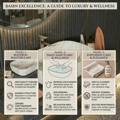 ARQUIN ARQUIN Wash Basin for Bathroom Tabletop | Ceramic Glossy Rectangular Countertop Vessel Sink | Vanity Washbasin for Dining Hall & Home CITIZEN-006(Glossy)