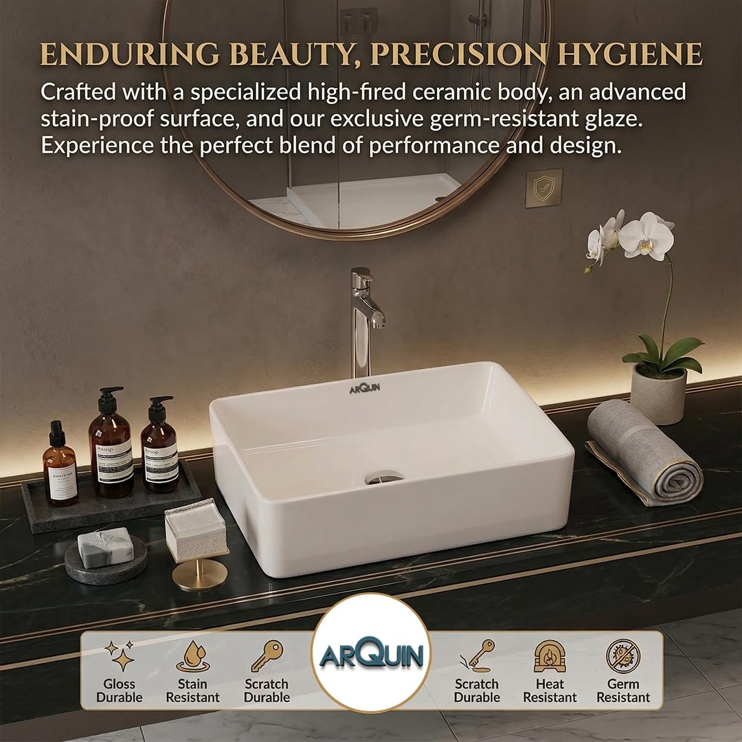 Ceramic Glossy Rectangular Countertop COASTA