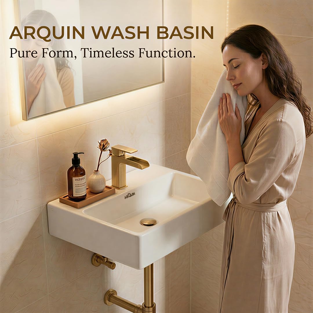 Platinum Ceramic Wall Hung Washbasin CUBIC
