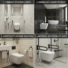 Platinum Ceramic Wall Hung Western Commode  (BELLA-Rimless)