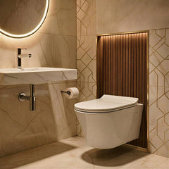 Platinum Ceramic Wall Hung Western Commode (CUTE-Rimless)