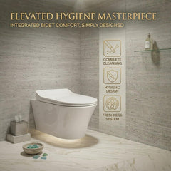Platinum Ceramic Wall Hung Western Commode (CUTE-Rimless)