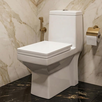 One Piece Ceramic Toilet Commode (CRYSTAL)