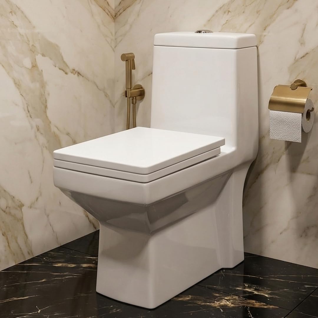 One Piece Ceramic Toilet Commode (CRYSTAL)