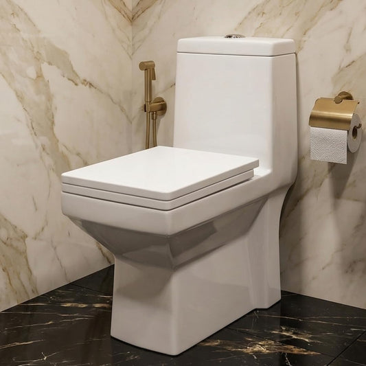 One Piece Ceramic Toilet Commode (CRYSTAL)