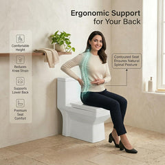 One Piece Ceramic Toilet Commode (CRYSTAL)