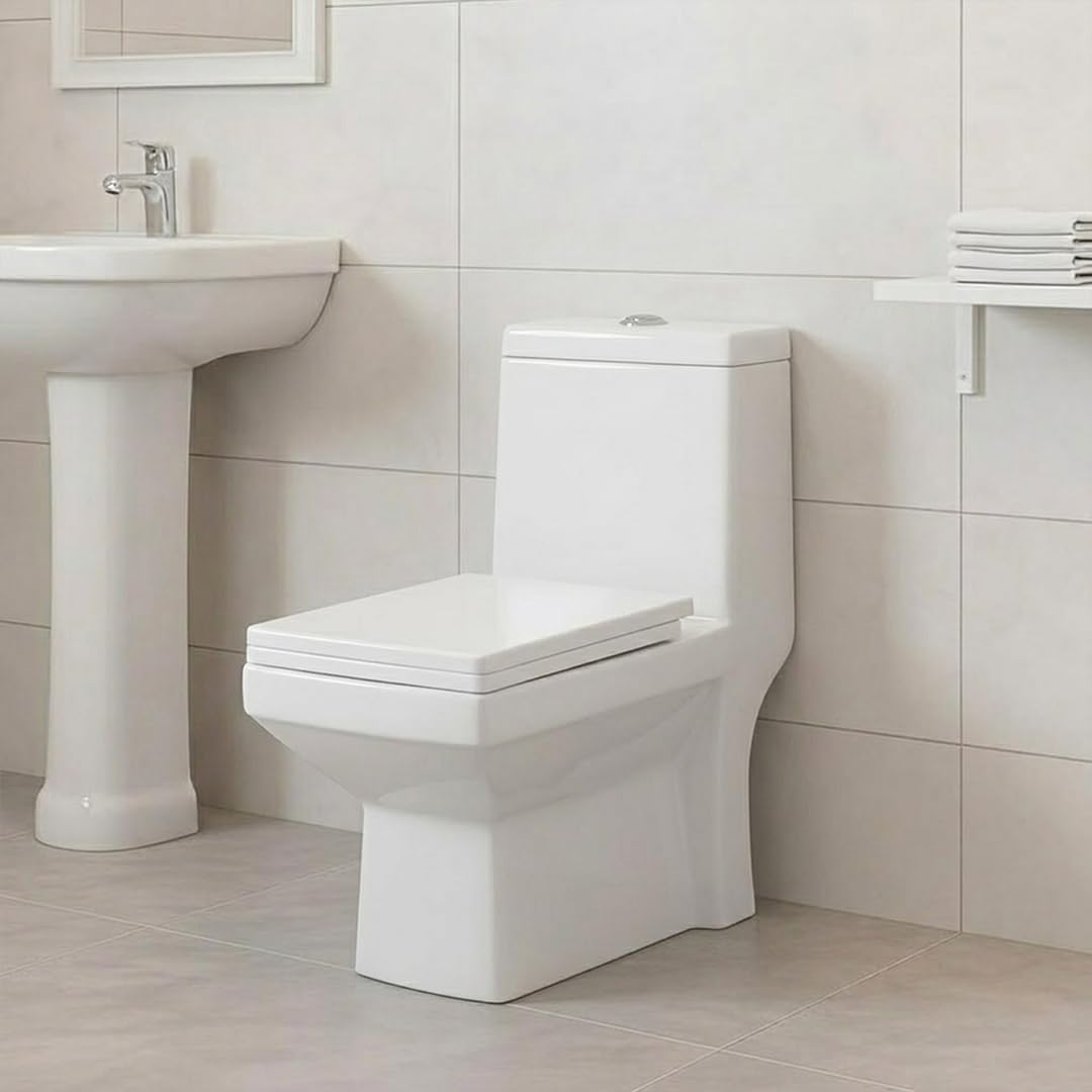 One Piece Ceramic Toilet Commode (CRYSTAL)