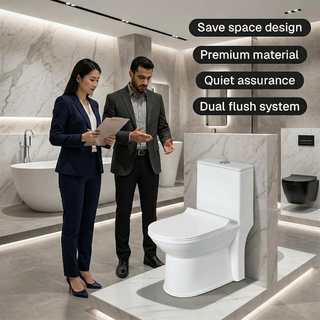 One Piece Ceramic Toilet Commode(LEXUS-Rimless)