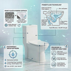 One Piece Ceramic Toilet Commode(LEXUS-Rimless)