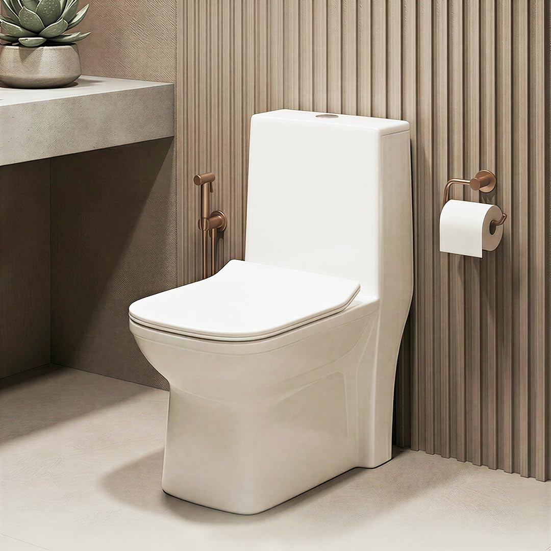 One Piece Ceramic Toilet Commode (ORCHID-Rimless)