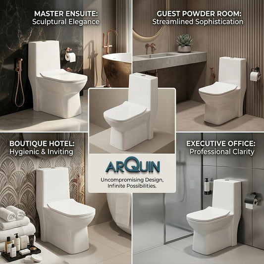 One Piece Ceramic Toilet Commode (ORCHID-Rimless)