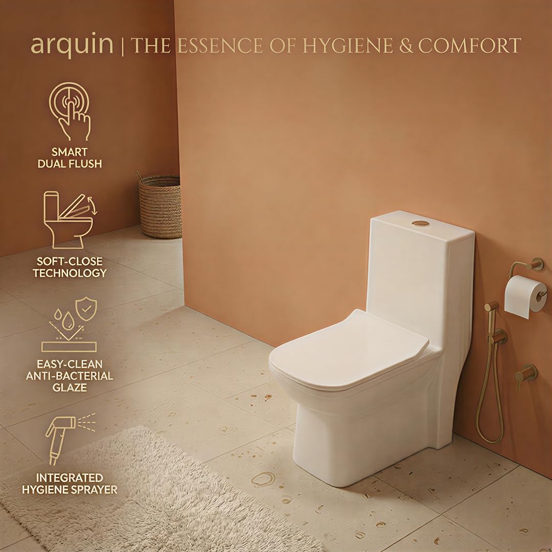 One Piece Ceramic Toilet Commode (ORCHID-Rimless)