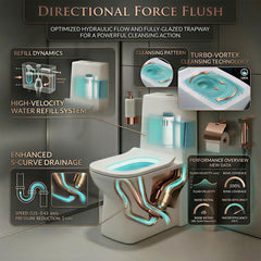 One Piece Ceramic Toilet Commode (ORCHID-Rimless)