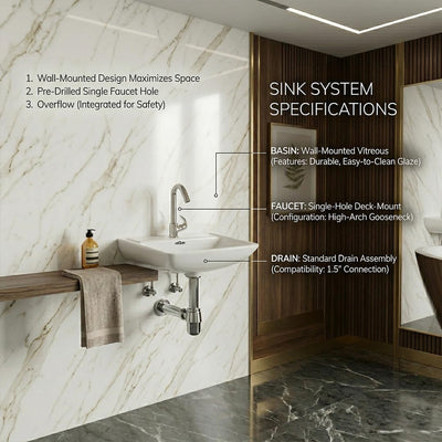 Platinum Ceramic Wall Hung Washbasin PLANO