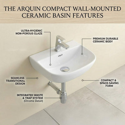 Platinum Ceramic Wall Hung Washbasin PEARL