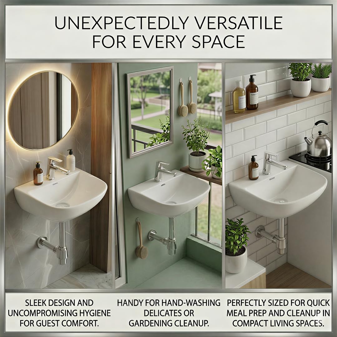 Platinum Ceramic Wall Hung Washbasin PEARL